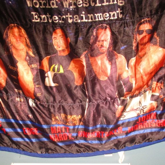 WWE Sleeping Bag Blanket Undertaker Cena Edge Hardy Jericho Morrison 54" Long - Picture 2 of 8